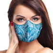 Turquoise Paisley Floral Face Mask