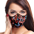 Blue Butterfly Floral Face Mask